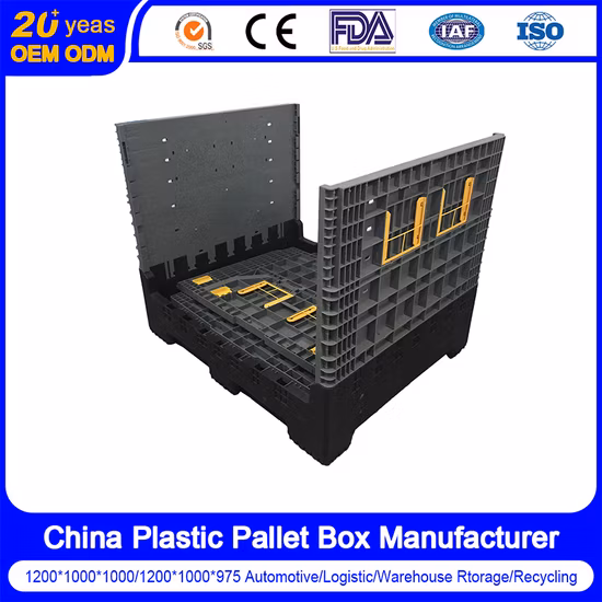 Contenitore per pallet pieghevole in plastica per stoccaggio e logistica